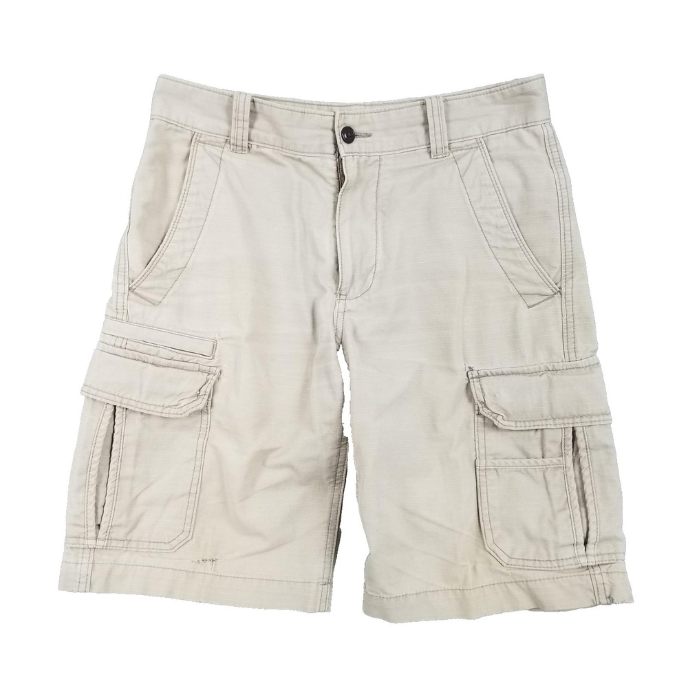 Eddie Bauer‎ Cargo Shorts Mens 30 Beige Ripstop Utility Outdoor Pockets Cotton